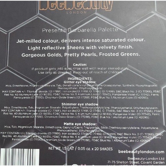 beebeauty barbarella eyeshadow palette - Picture 3 of 3